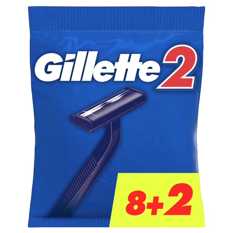 Бритва Gillette 2 одноразова 10 шт. (7702018874293/8700216169028) - фото 1