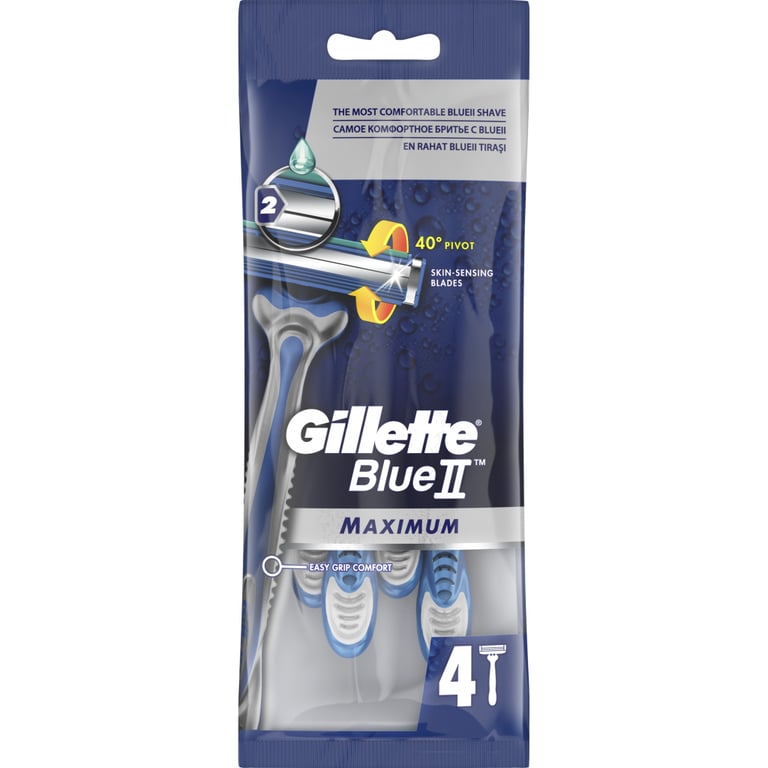 Бритва Gillette Blue 2 Max 4 шт. (7702018956661/8700216169097) - фото 1