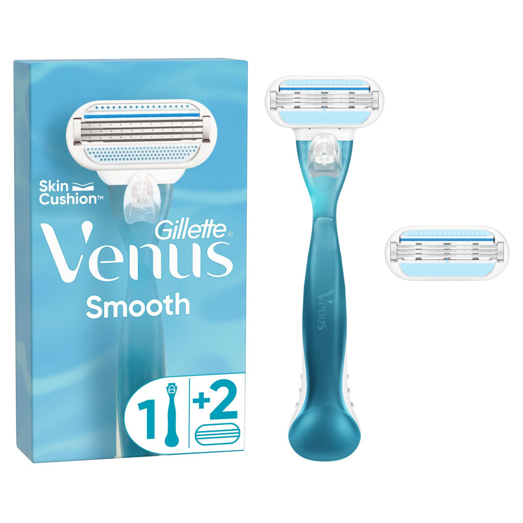 Бритва Gillette Venus Smooth з 2 змінними картриджами (3014260262693) - фото 1 Бритва Gillette Venus Smooth з 2 змінними картриджами (3014260262693) - фото 1