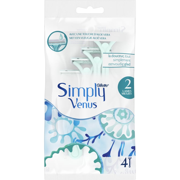 Бритва Gillette Simply Venus 2 4 шт. (3014260246693/8700216143714) - фото 2