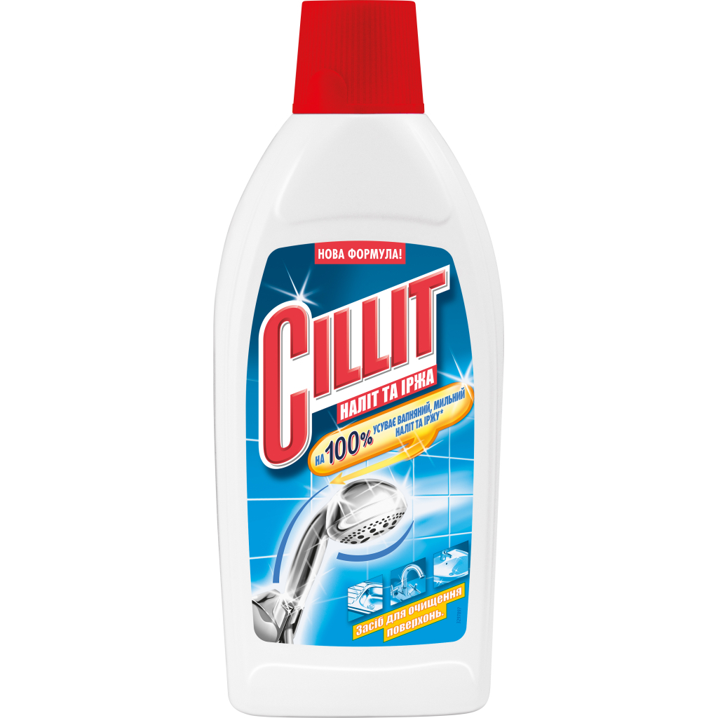 Рідина для чищення ванн Cillit для видалення вапняного нальоту та іржі 450 мл (5900627003000) - фото 1 Рідина для чищення ванн Cillit для видалення вапняного нальоту та іржі 450 мл (5900627003000) - фото 1