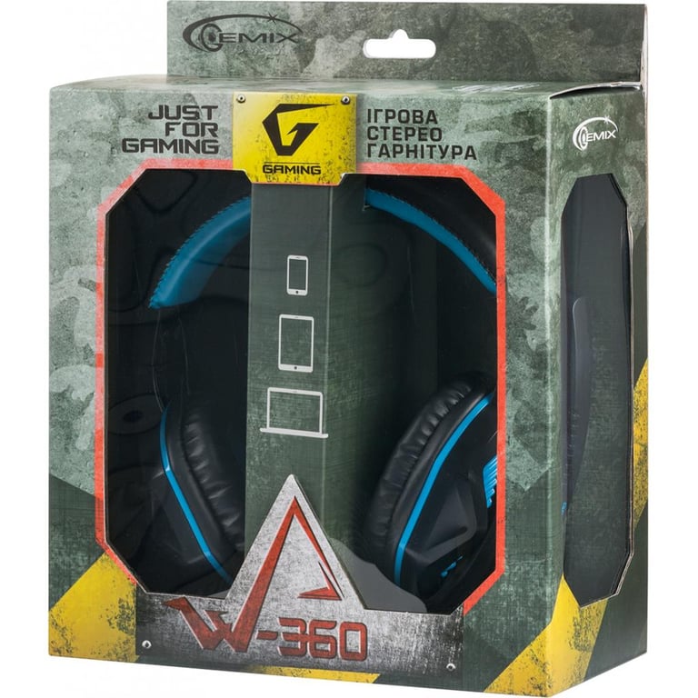 Навушники Gemix W-360 black-blue - фото 10