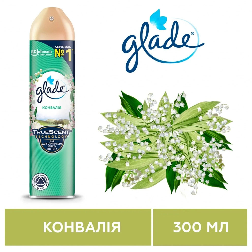 Освіжувач повітря Glade Конвалія 300 мл (5010182988480/4000290951705) - фото 3 Освіжувач повітря Glade Конвалія 300 мл (5010182988480/4000290951705) - фото 3