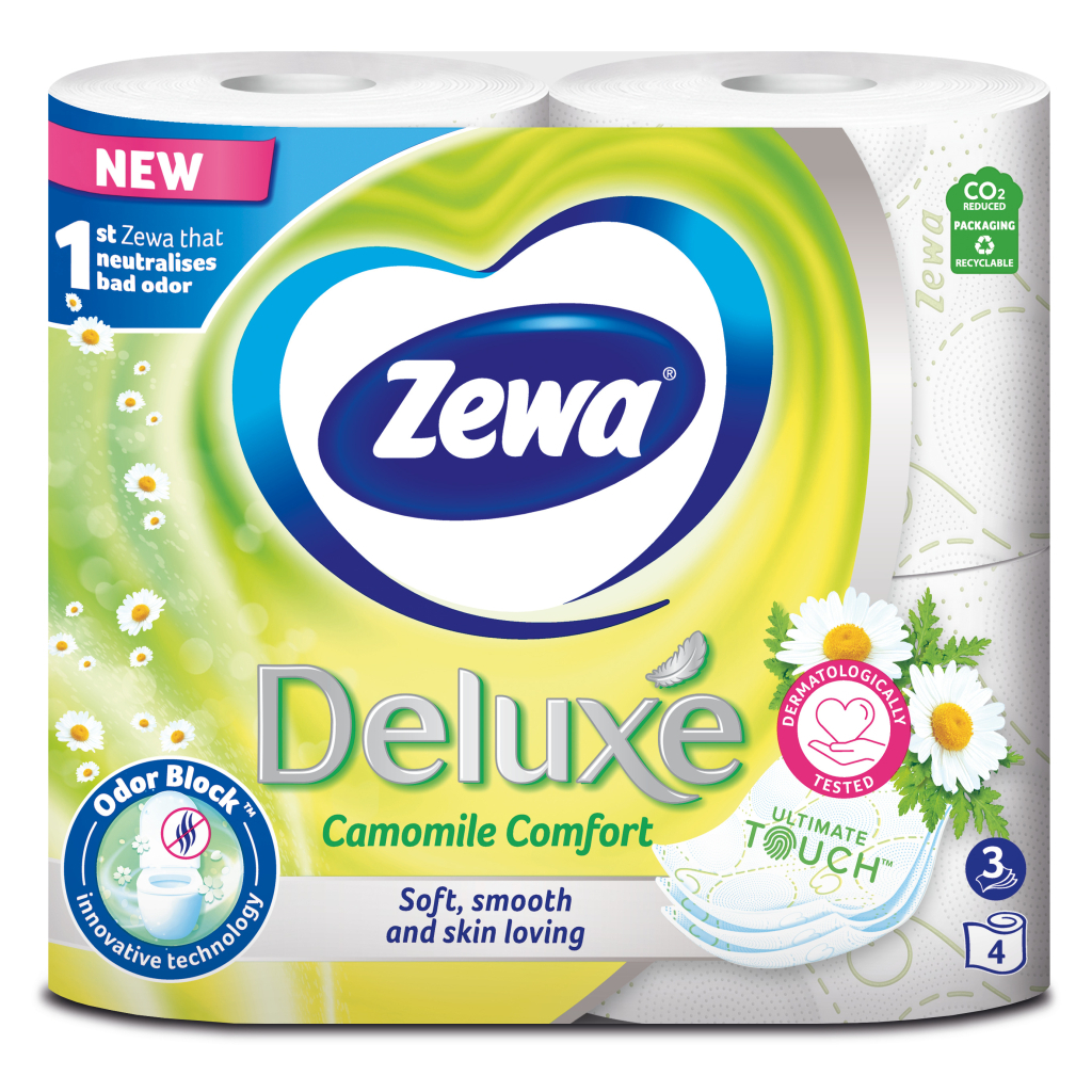 Туалетний папір Zewa Deluxe Ромашка 3 шари 4 рулони (7322540060133) Туалетний папір Zewa Deluxe Ромашка 3 шари 4 рулони (7322540060133)