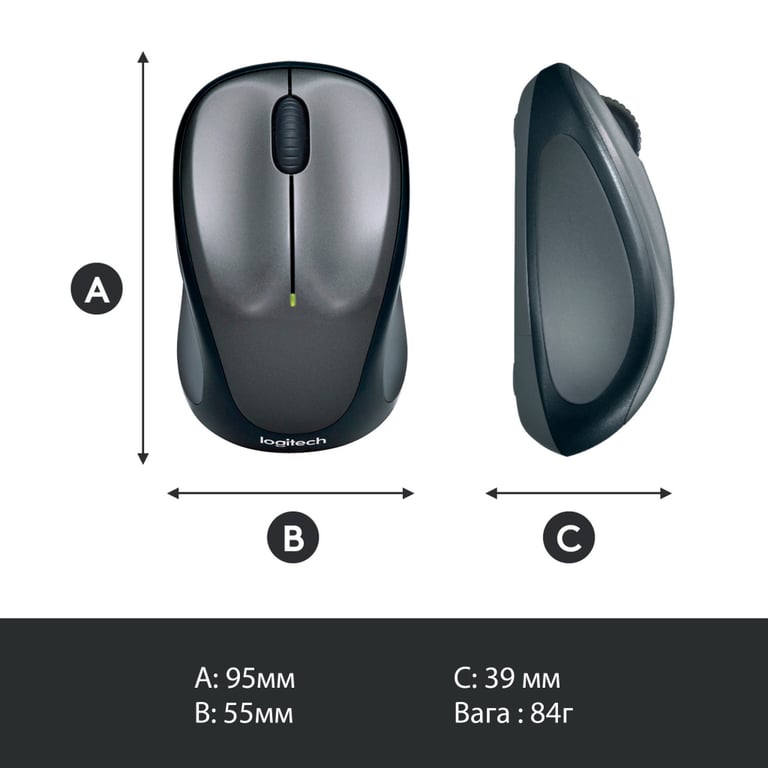 Мишка Logitech M235 Grey (910-002201) - фото 8