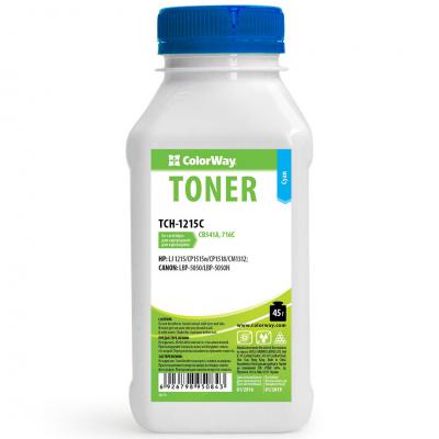 Тонер HP CLJ CP1215/1515 Cyan 45g ColorWay (TCH-1215C) - фото 1 Тонер HP CLJ CP1215/1515 Cyan 45g ColorWay (TCH-1215C) - фото 1