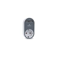 Зарядний пристрій REAL-EL USB-устройств + розетка (CS-20) - фото 1