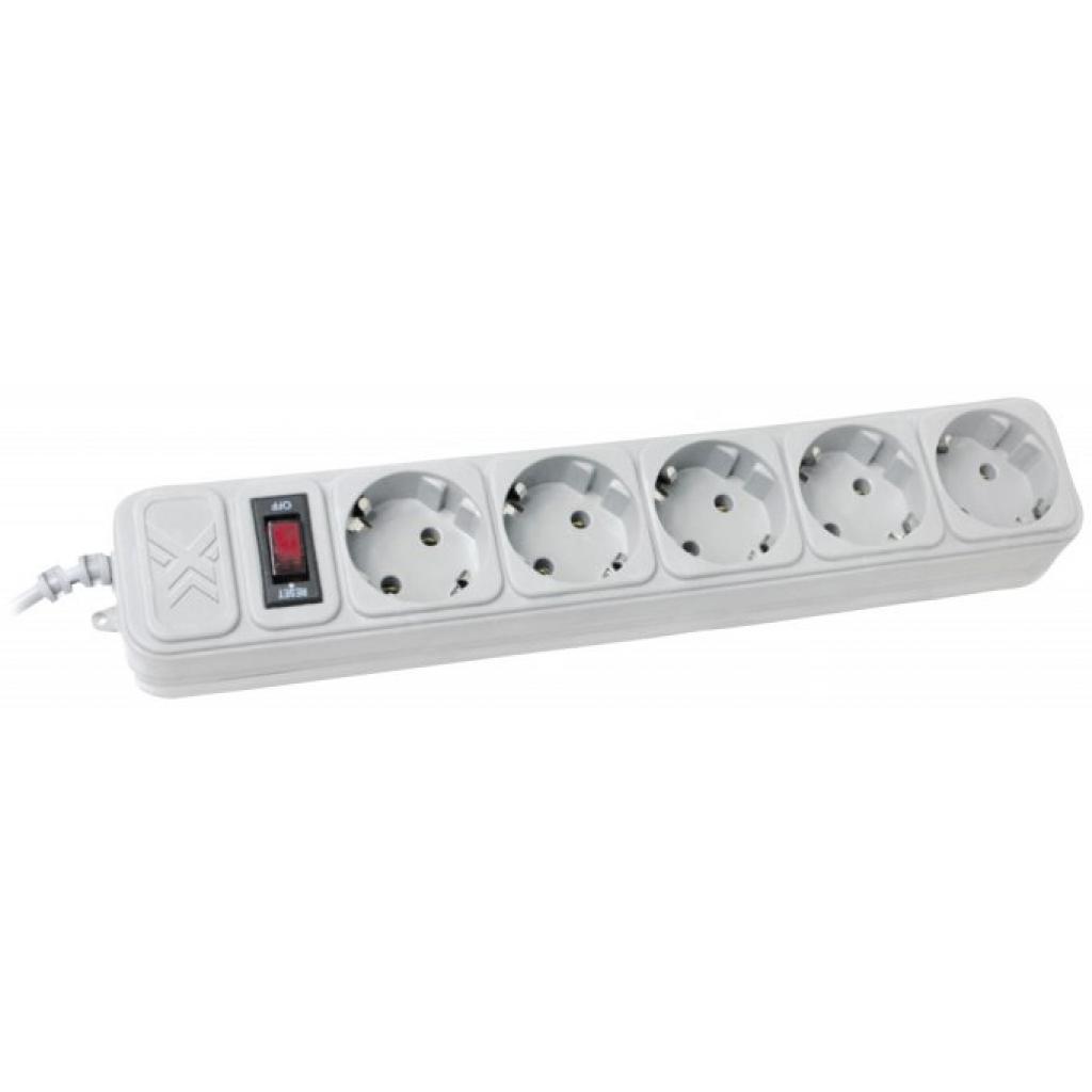 Мережевий фільтр живлення Maxxter SPM5-G-15G grey, 4.5 м кабель, 5 розеток (SPM5-G-15G) - головне фото
