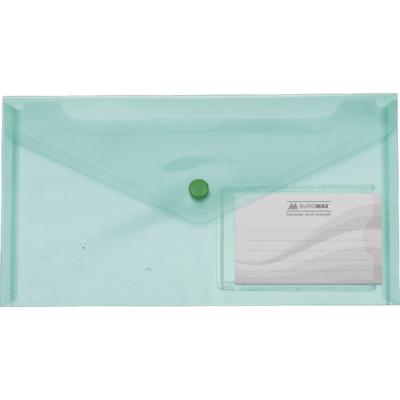 Папка – конверт Buromax DL (240×130мм) TRAVEL, green (BM.3938-04)