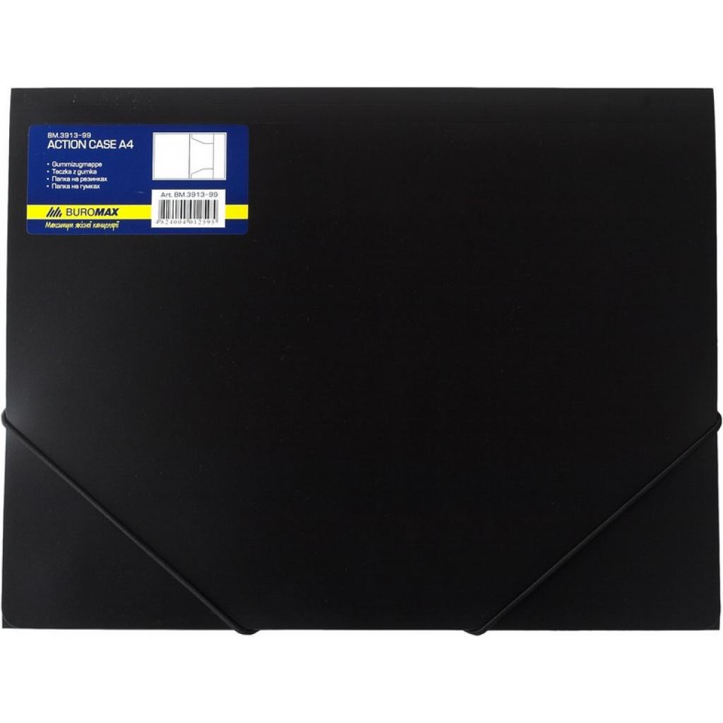 Папка на резинках Buromax А4, black (BM.3913-01) - фото 1 Папка на резинках Buromax А4, black (BM.3913-01) - фото 1