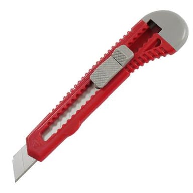 Ніж канцелярський Axent 18 мм, blister, gray-red (6502-А) - фото 1