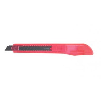 Ніж канцелярський Buromax 9мм, transparent plastic, assorted colors, JOBMAX (BM.4631) - фото 1