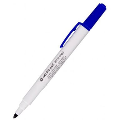 Маркер Centropen Board 2709 1-2 мм, round tip, blue (2709/03) - фото 1