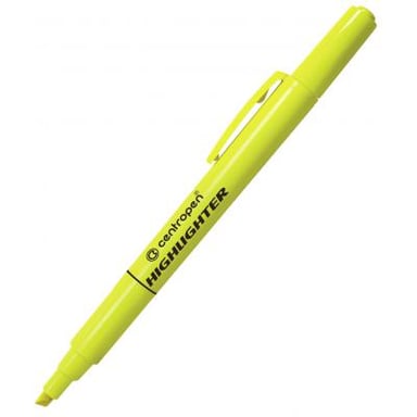 Маркер Centropen Fax 8722 1-4 мм, chisel tip, yellow (8722/05) - фото 1
