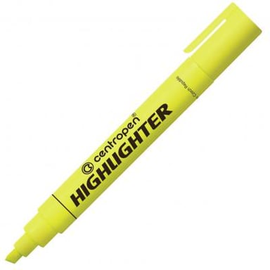 Маркер Centropen Fax 8852 1-4,6 мм, chisel tip, yellow (8852/05) - фото 1