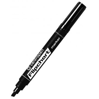 Маркер Centropen Flipchart 8560 1-4,6 мм, chisel tip, black (8560/01) - фото 1