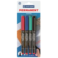 Набір маркерів Centropen Permanent 2846 1 мм, SET 4colors (BLister) (2846/4/BL) - фото 1