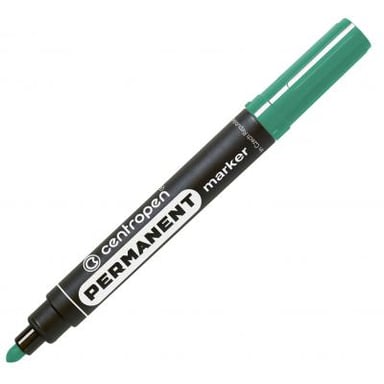 Маркер Centropen Permanent 8566 2,5 мм, round tip, green (8566/04) - фото 1