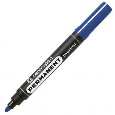 Маркер Centropen Permanent 8566 2,5 мм, round tip, blue (8566/03) - фото 1