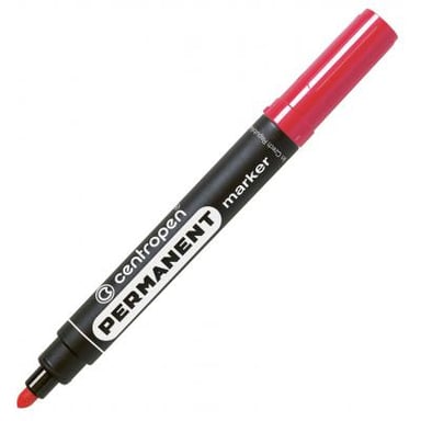 Маркер Centropen Permanent 8566 2,5 мм, round tip, red (8566/02) - фото 1