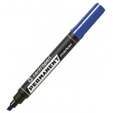 Маркер Centropen Permanent 8576 1-4,6 мм, chisel tip, blue (8576/03) - фото 1