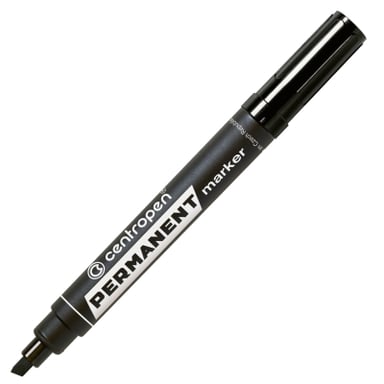 Маркер Centropen Permanent 8576 1-4,6 мм, chisel tip, black (8576/01) - фото 1