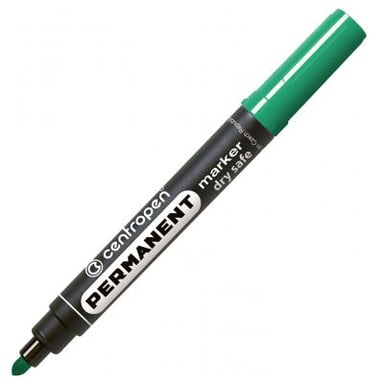 Маркер Centropen Permanent Dry Safe 8510 2,5 мм, round tip, green (8510/04) - фото 1
