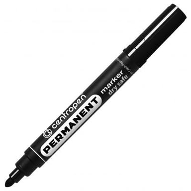 Маркер Centropen Permanent Dry Safe 8510 2,5 мм, round tip, black (8510/01) - фото 1