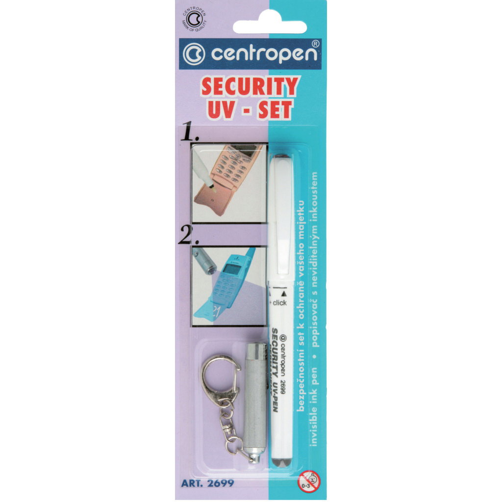 Маркер Centropen Security UV-Pen 2699 (BLister) only visible under UV lamp (2699/1/BL) - фото 2 Маркер Centropen Security UV-Pen 2699 (BLister) only visible under UV lamp (2699/1/BL) - фото 2