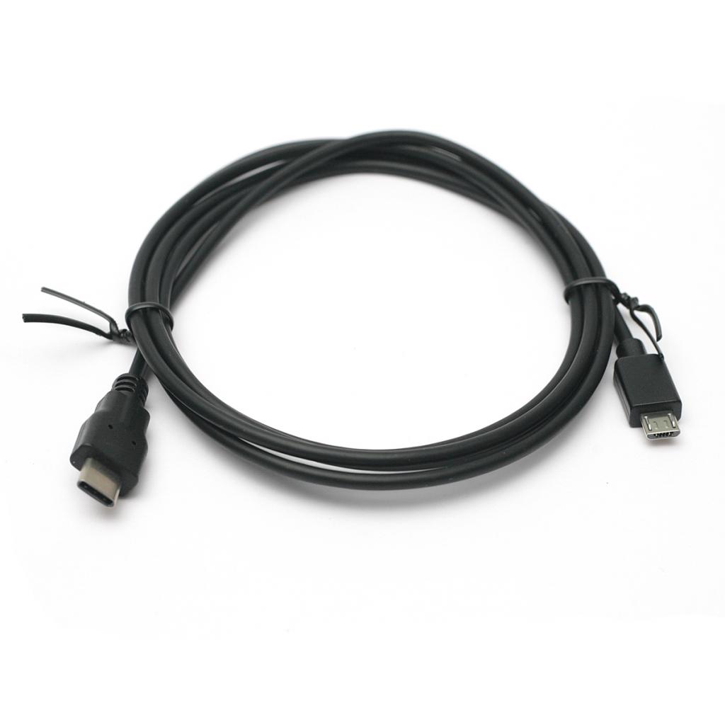 Дата кабель USB-C to Micro 5P 1.5m PowerPlant (KD00AS1258) - фото 1