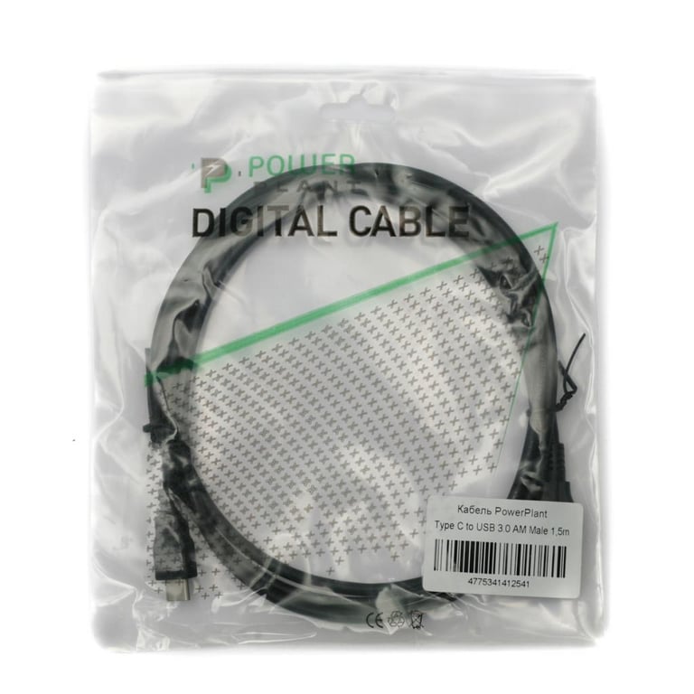 Дата кабель USB 3.0 AM to USB-C 1.5m PowerPlant (KD00AS1254) - фото 2