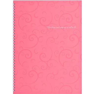 Блокнот Buromax spiral side, А4, 80sheets, Barocco, square, pink (BM.2446-610) - фото 1