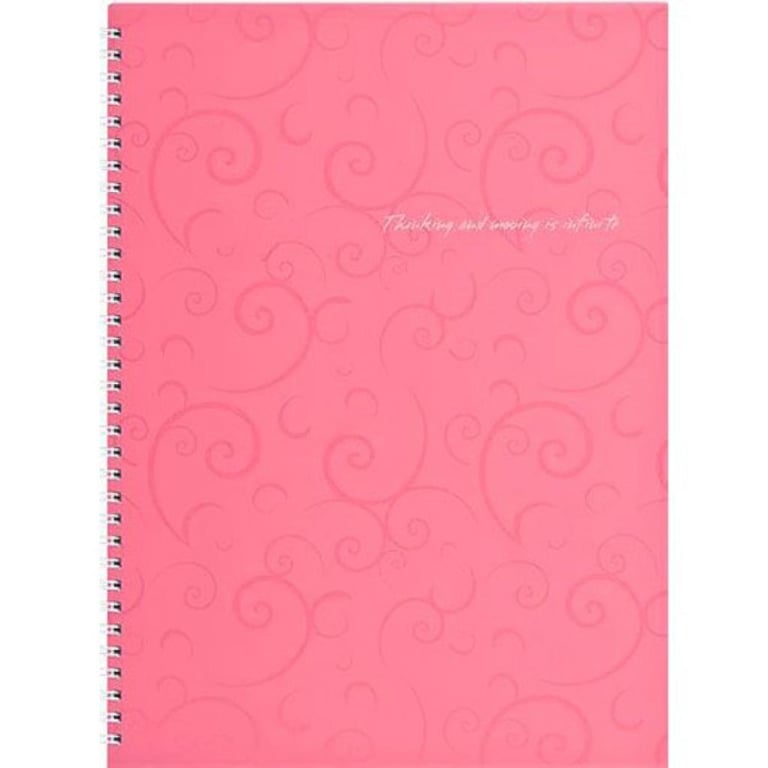 Блокнот Buromax spiral side, А4, 80sheets, Barocco, square, pink (BM.2446-610)