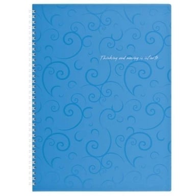 Блокнот Buromax spiral side, А4, 80sheets, Barocco, square, blue (BM.2446-614) - фото 1