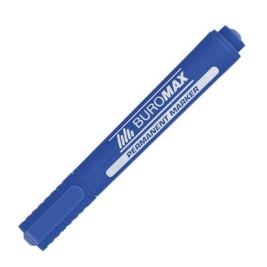 Маркер Buromax Permanent "JOBMAX", round tip, blue (BM.8700-02) - фото 1