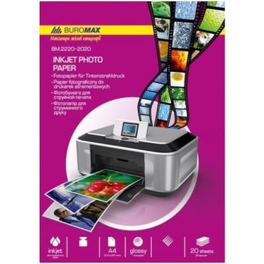 Фотопапір Buromax А4, Glossy, 230 г/м2, 20sheets (BM.2220-6020) - фото 1