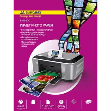 Фотопапір Buromax 10х15см, Glossy, 180 г/м2, 100sheets (BM.2230-4100) - фото 1