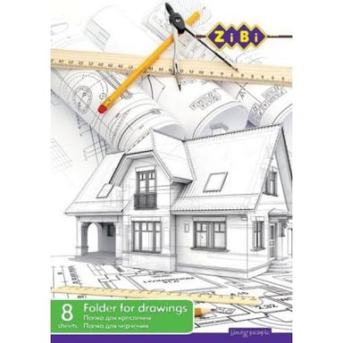 Папка для креслення ZiBi А4, 8 sheets, 160 г/м2 (ZB.1400) - фото 1