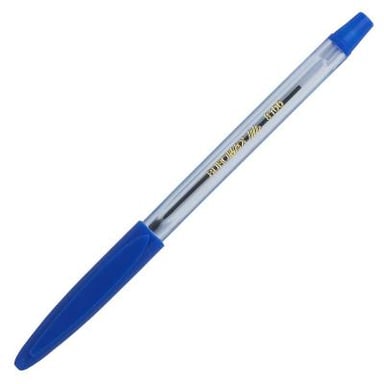 Ручка кулькова Buromax non-retractable JOBMAX, rubber grip, blue (BM.8100-01) - фото 1