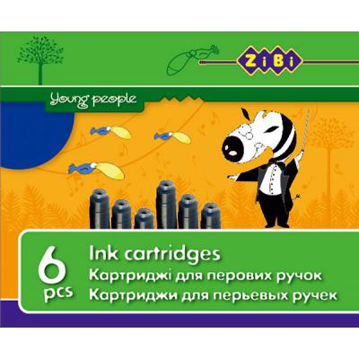 Чорнило для пір’яних ручок ZiBi capsules blue, 6шт (ZB.2272-01)