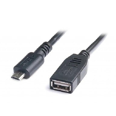 Дата кабель OTG USB 2.0 AF to Micro 5P 0.1m REAL-EL (EL123500014) - фото 1