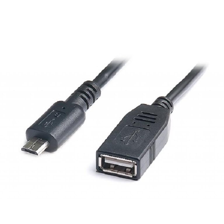 Дата кабель OTG USB 2.0 AF to Micro 5P 0.1m REAL-EL (EL123500014) - фото 1