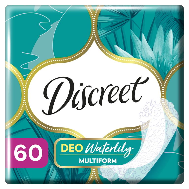 Щоденні прокладки Discreet Deo Water Lily 60 шт. (8001090170354/8700216152983) - фото 1