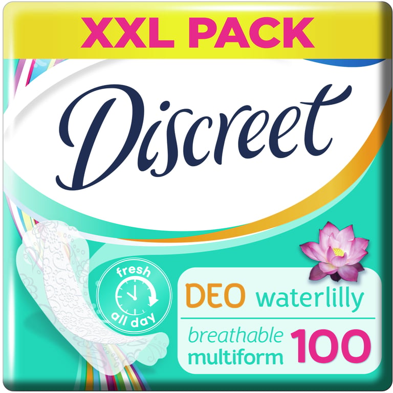 Щоденні прокладки Discreet Deo Water Lily 100 шт. (8001090162274/8700216152921) - фото 3