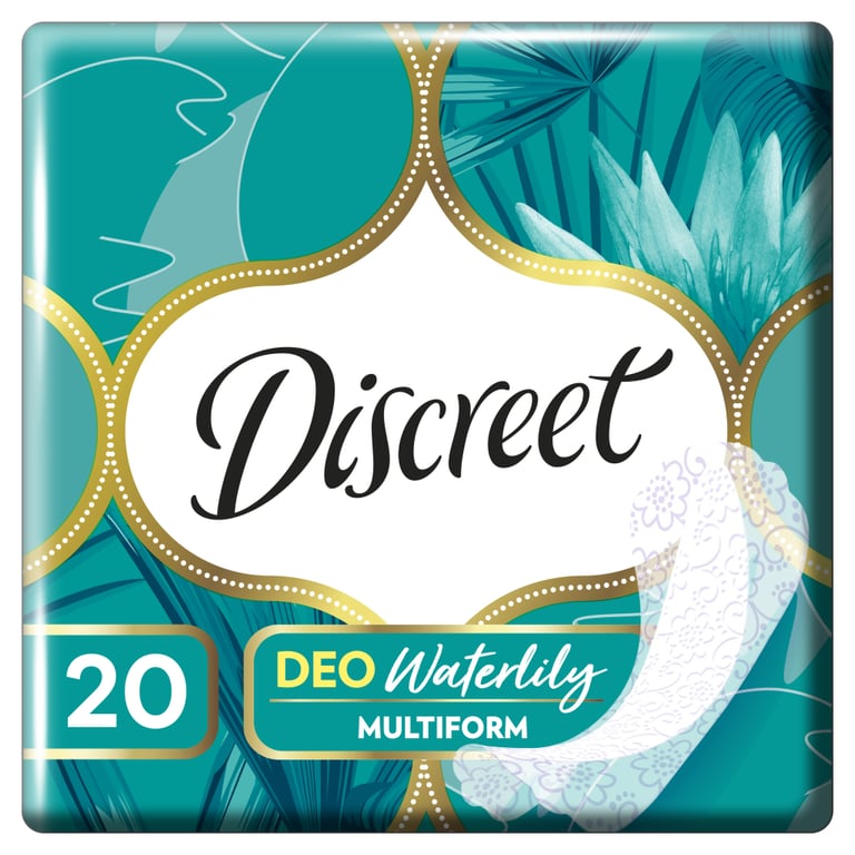 Щоденні прокладки Discreet Deo Water Lily 20 шт. (4015400107835/8700216152846) - фото 1