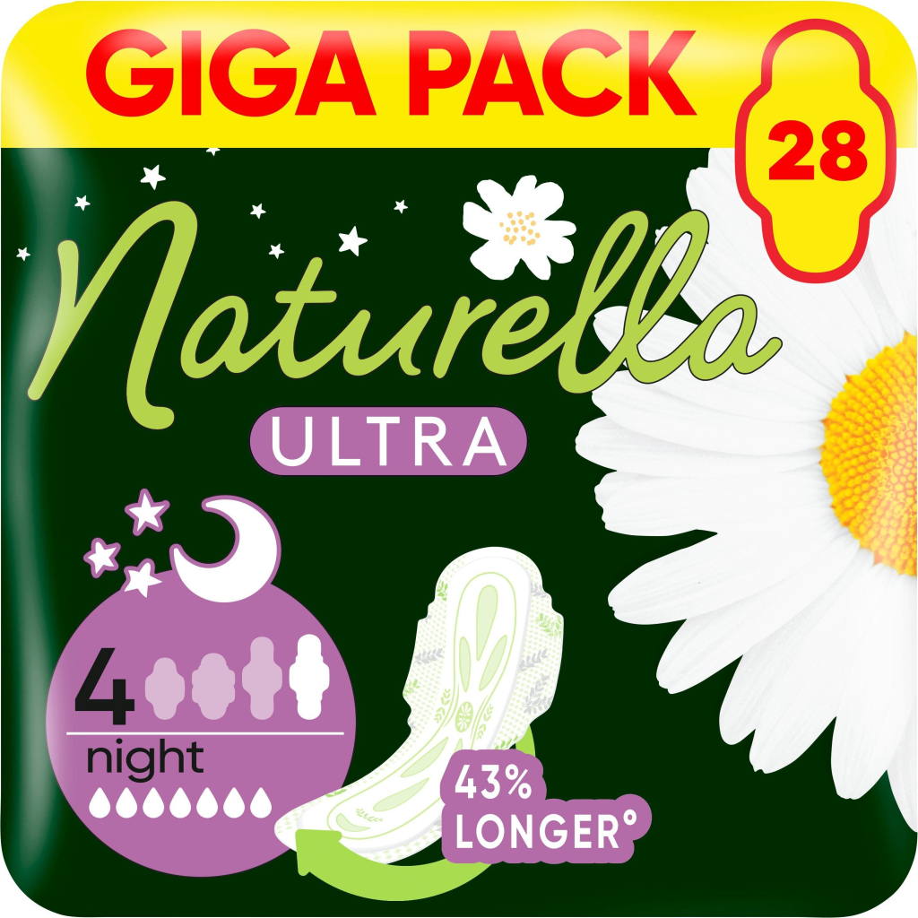 Гігієнічні прокладки Naturella Ultra Night (Розмір 4) 28 шт. (4015400624363/8006540399521) - фото 1