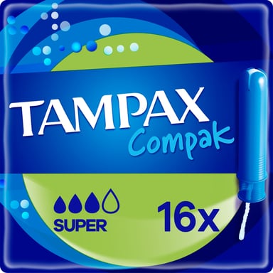 Тампони Tampax Compak Super з аплікатором 16 шт. (4015400219712/4015400219743) - фото 1