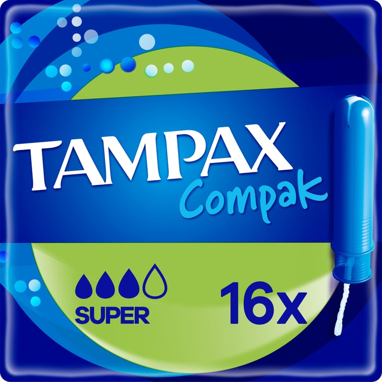 Тампони Tampax Compak Super з аплікатором 16 шт. (4015400219712/4015400219743) - фото 1