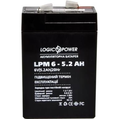 Батарея до ДБЖ LogicPower LPM 6В 5.2 Ач (4158) - фото 1