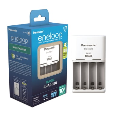 Зарядний пристрій для акумуляторів Panasonic Basic Charger New (BQ-CC51E) - фото 1
